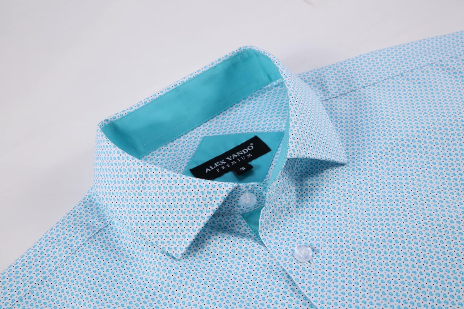 Alex Vando Mens Printed Dress Shirts Long Sleeve Regular Fit Button Down Shirt
