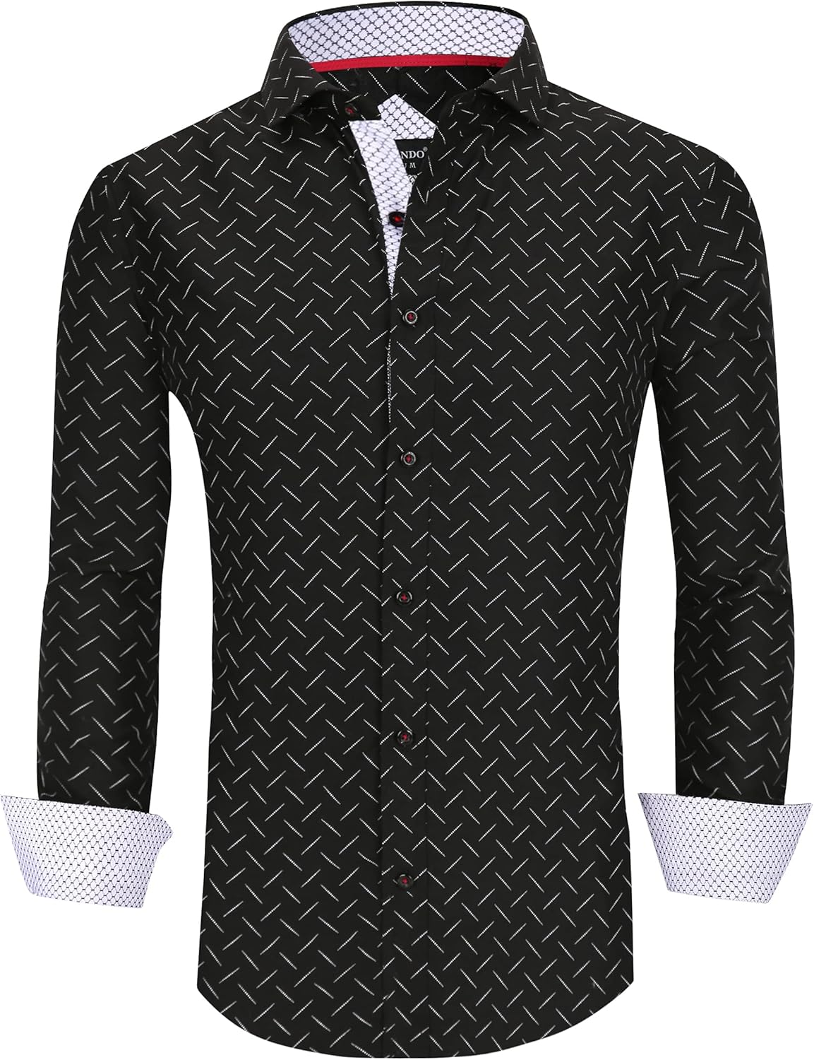 Alex Vando Mens Printed Dress Shirts Long Sleeve Regular Fit Button Down Shirt