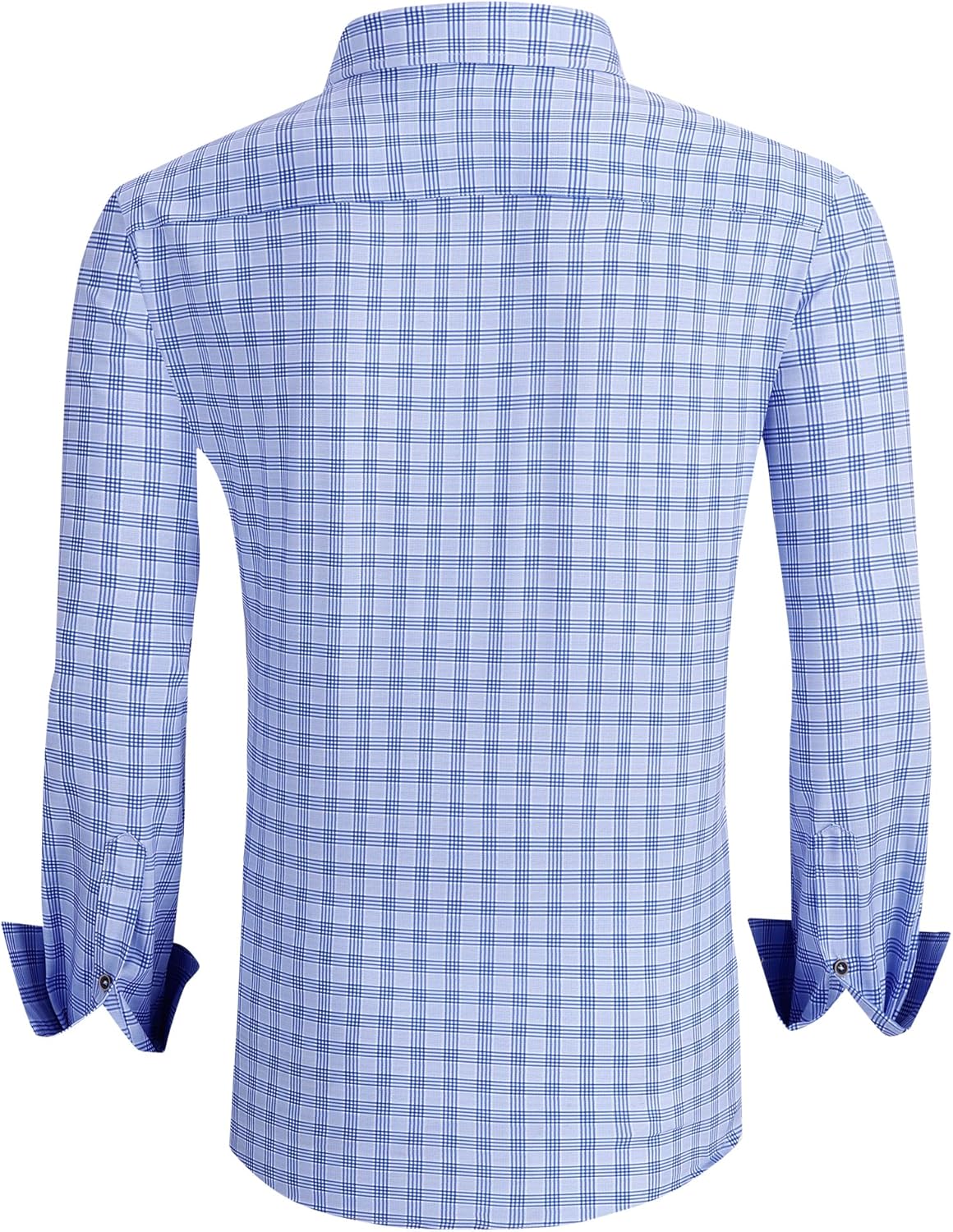 Alex Vando Mens Button Down Shirts Wrinkle Free 4-Way Stretch Print Business Casual Shirt