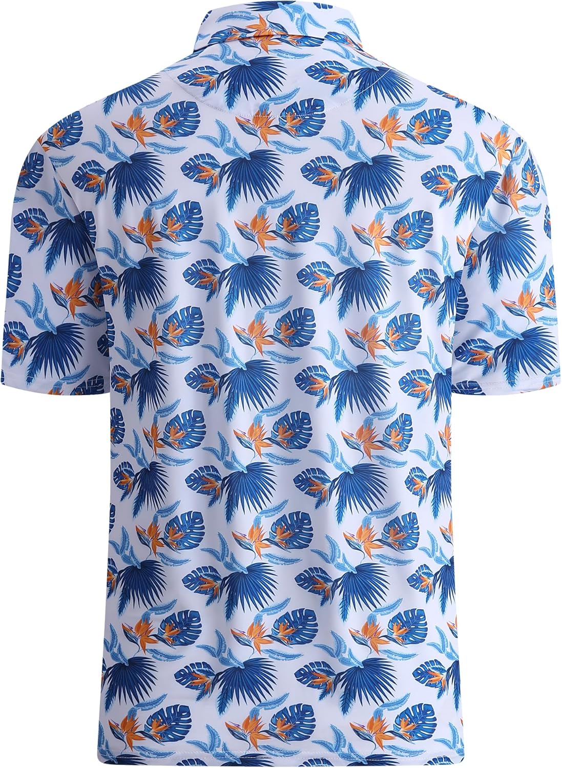 Alex Vando Mens Golf Shirt Moisture Wicking Quick-Dry Print Performance Polo Shirts for Men