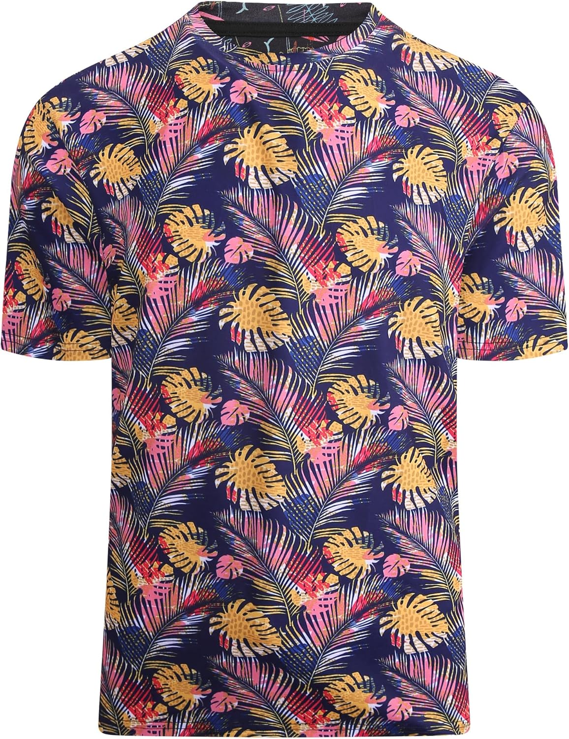 Alex Vando Mens Tie-Dye Printed 4-Way Stretch T-Shirts Short Sleeve Casual Shirt for Men