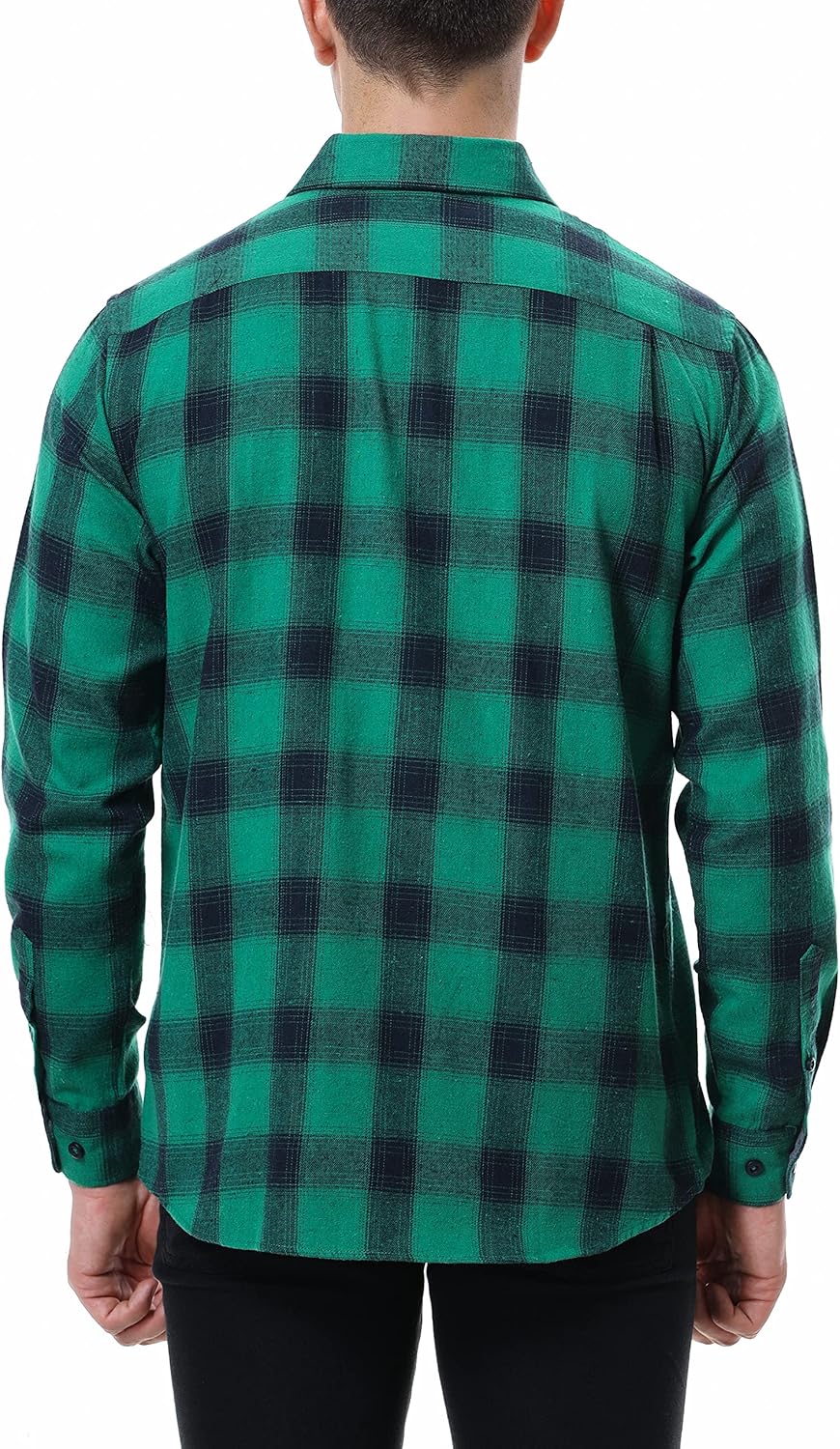 Alex Vando Mens Button Down Shirts Regular Fit Long Sleeve Casual Plaid Flannel Shirt