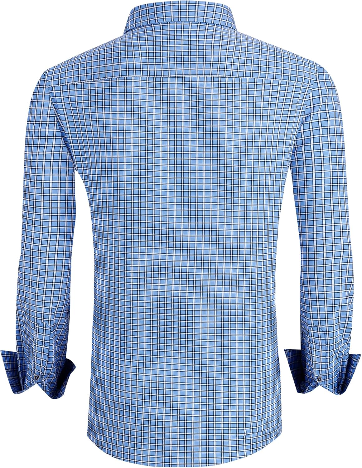Alex Vando Mens Button Down Shirts Wrinkle Free 4-Way Stretch Print Business Casual Shirt