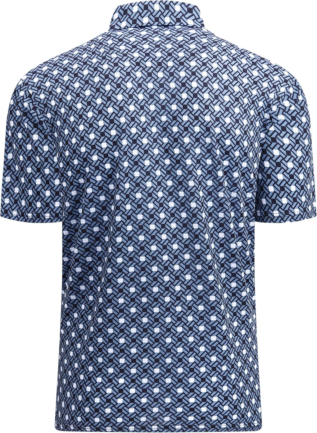 Alex Vando Mens Golf Shirt Moisture Wicking Quick-Dry Print Performance Polo Shirts for Men