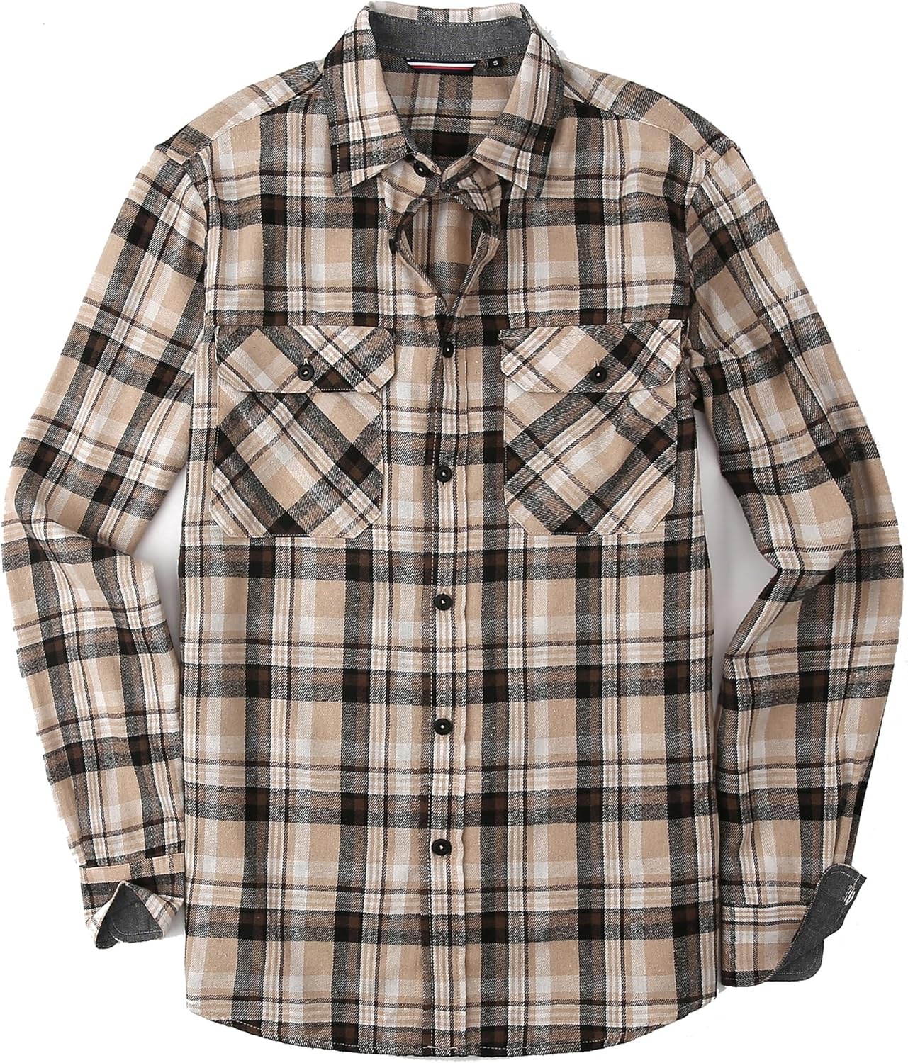 Alex Vando Mens Button Down Shirts Regular Fit Long Sleeve Casual Plaid Flannel Shirt