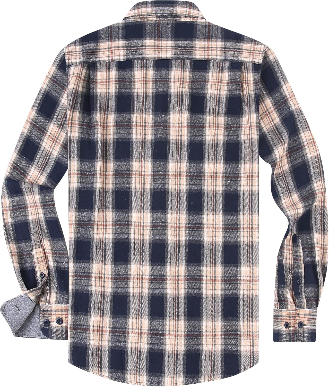 Alex Vando Men's Casual Plaid Flannel Shirt