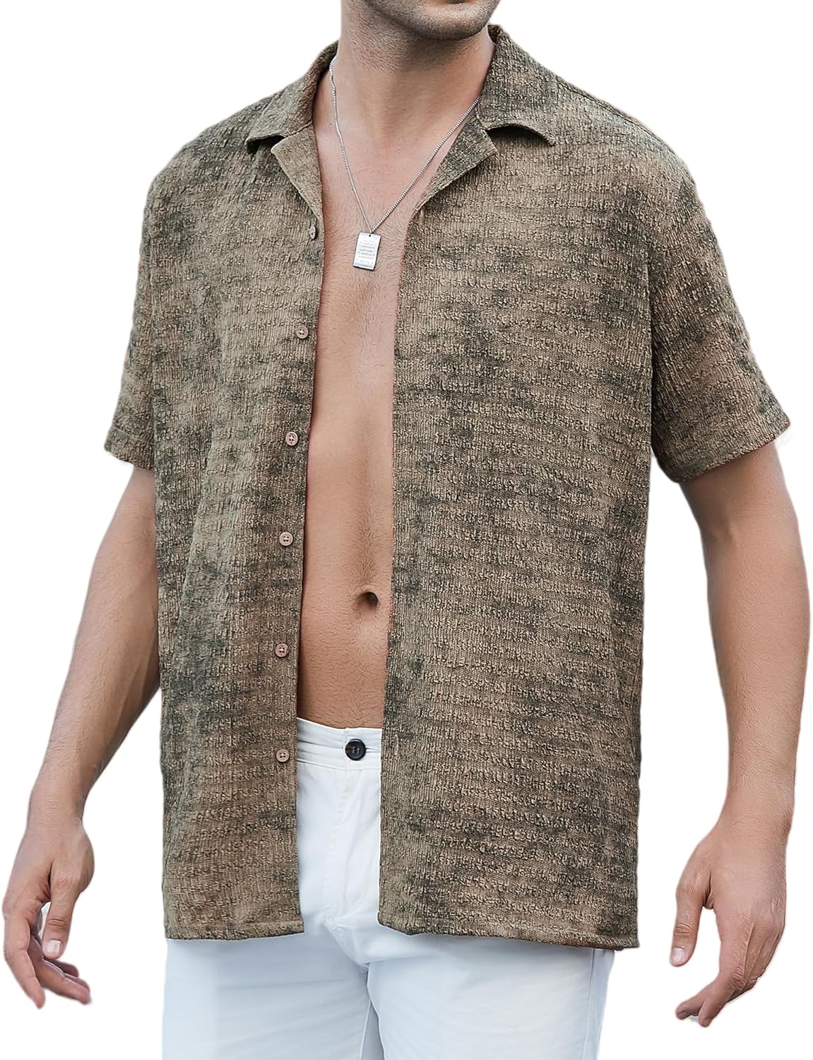Alex Vando Mens Hawaiian Shirts Short Sleeve Summer Aloha Hawaii Shirts