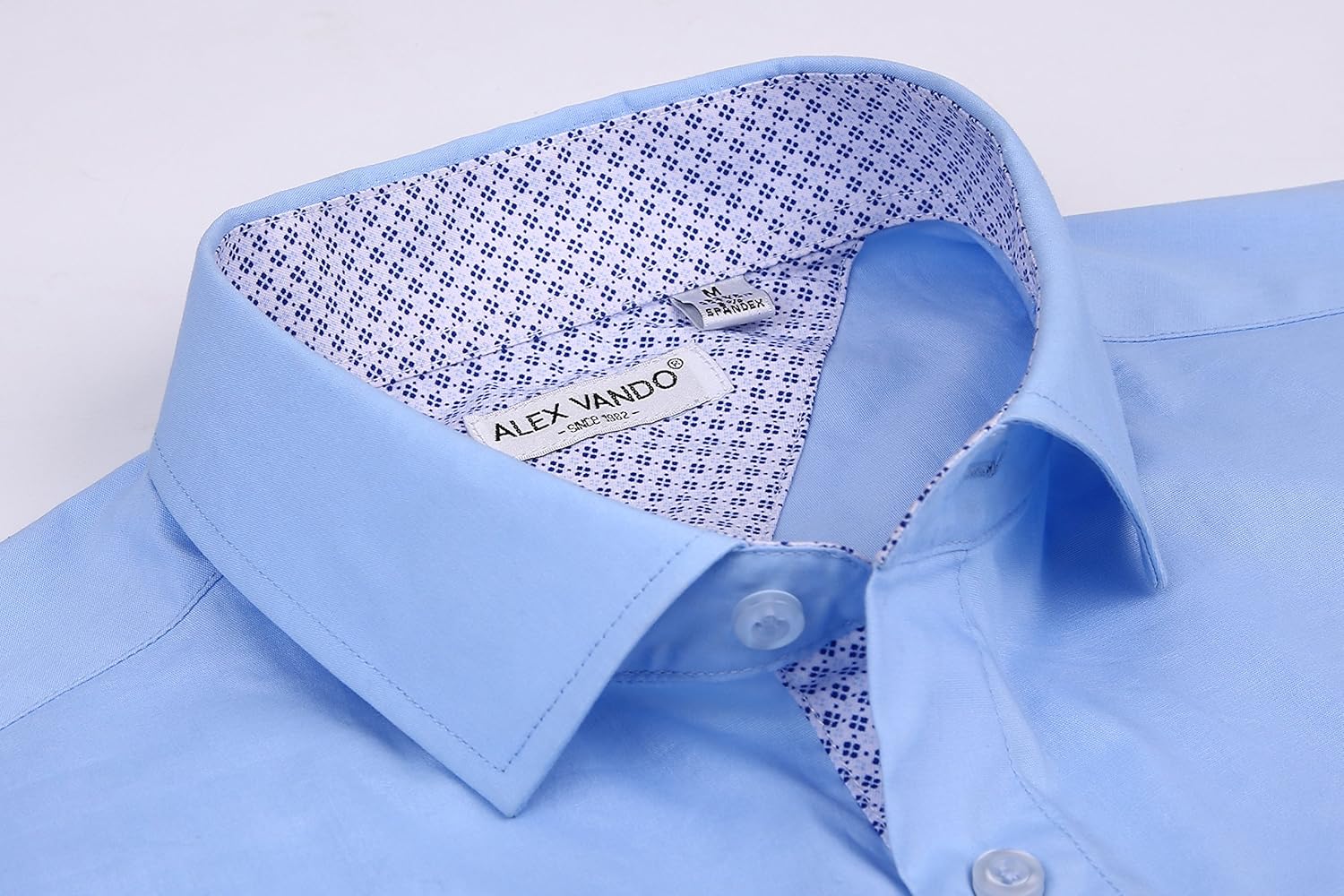 Alex Vando Mens Dress Shirts 4-Way Stretch Wrinkle Free Regular Fit Short Sleeve Men Button Down Shirt