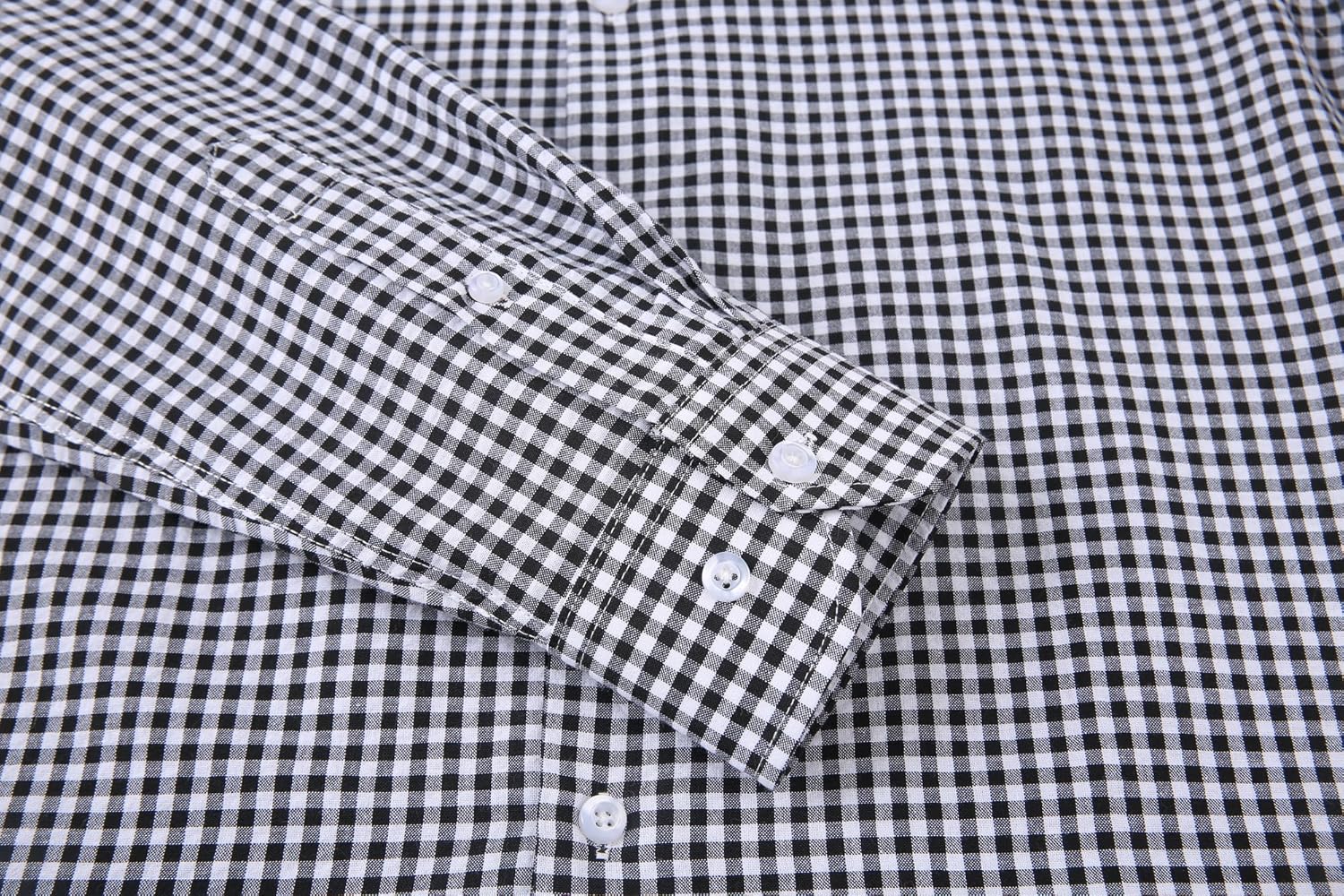 Alex Vando Mens Seersucker Dress Shirts Striped Business Casual Cotton Shirts for Men