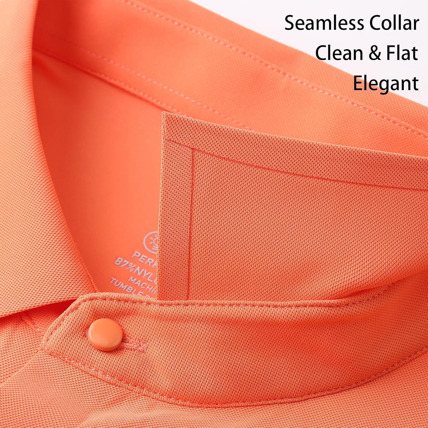 Alex Vando Mens Seamless Golf Shirt Moisture Wicking Quick-Dry Tailored Fit Polo Shirts