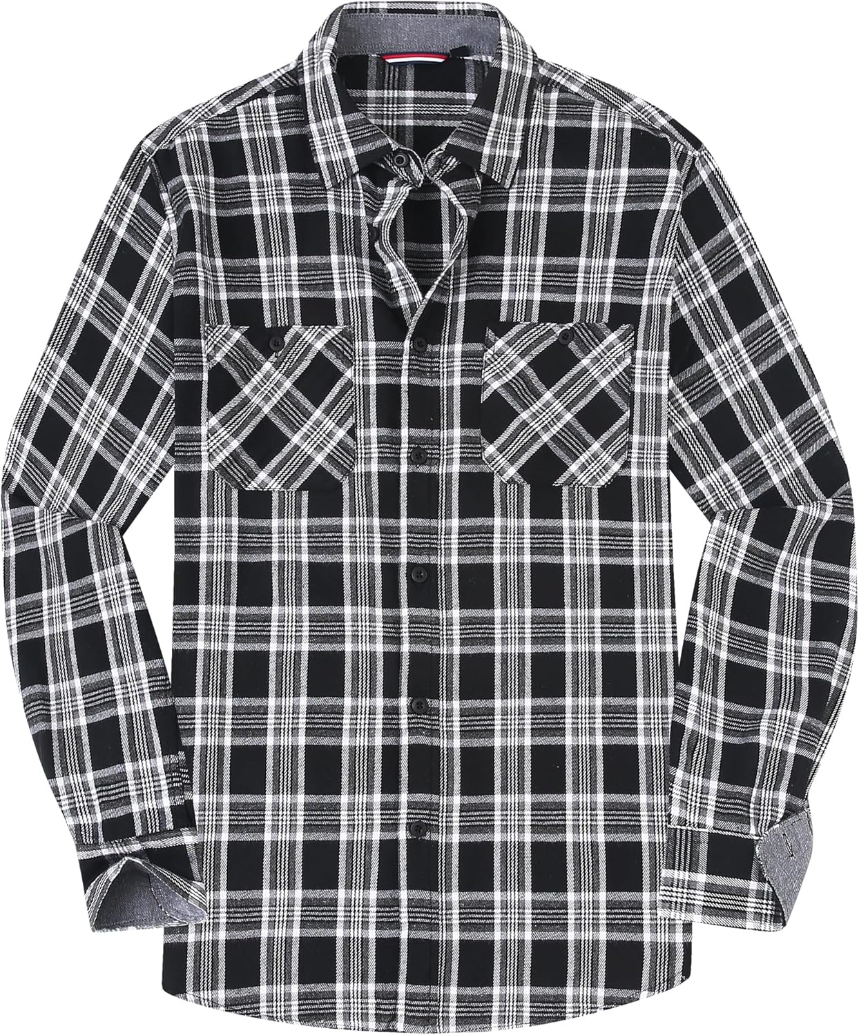 Alex Vando Men's Casual Plaid Flannel Shirt