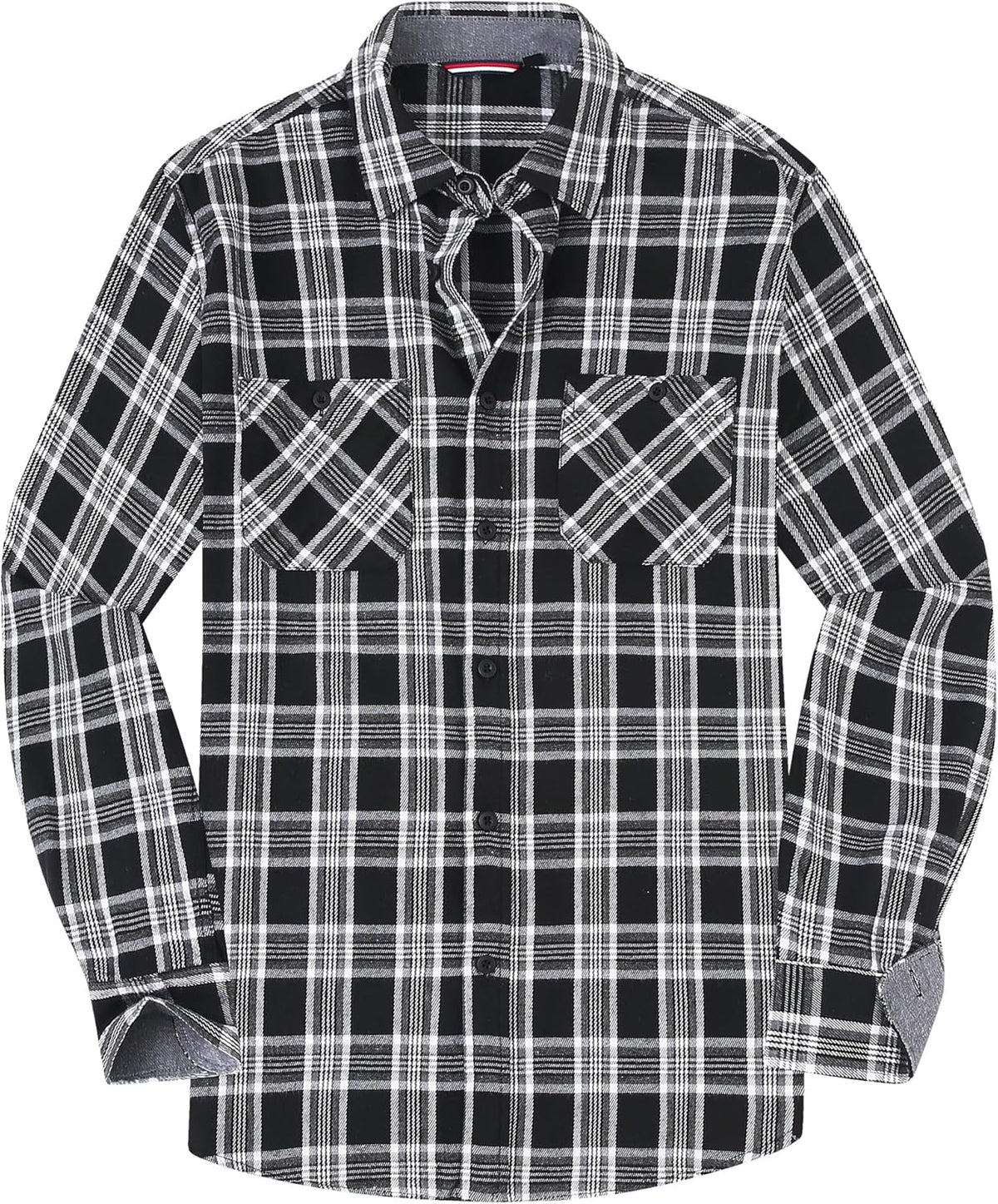 Alex Vando Men's Casual Plaid Flannel Shirt