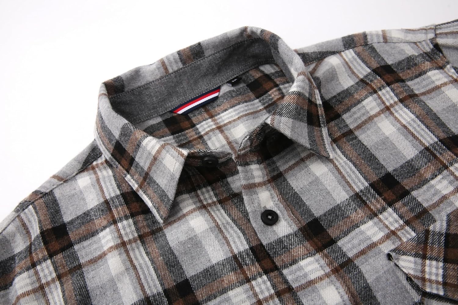 Alex Vando Men's Casual Plaid Flannel Shirt