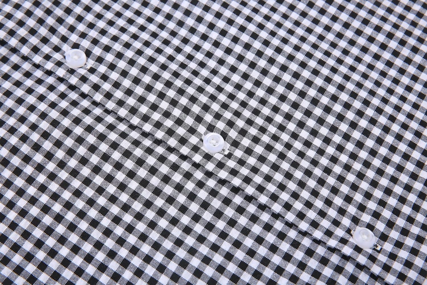 Alex Vando Mens Seersucker Dress Shirts Striped Business Casual Cotton Shirts for Men