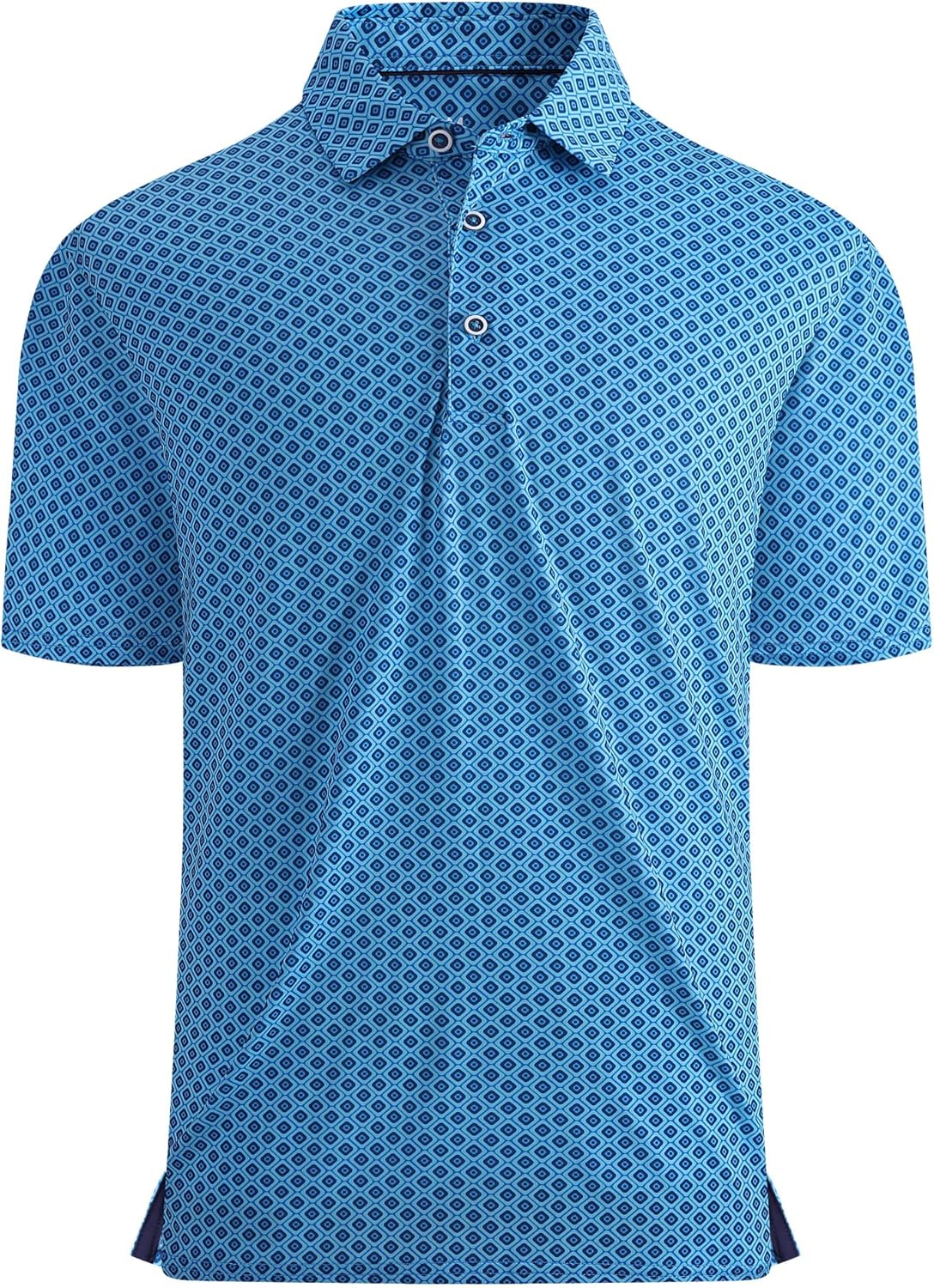 Alex Vando Mens Golf Shirt Moisture Wicking Quick-Dry Print Performance Polo Shirts for Men