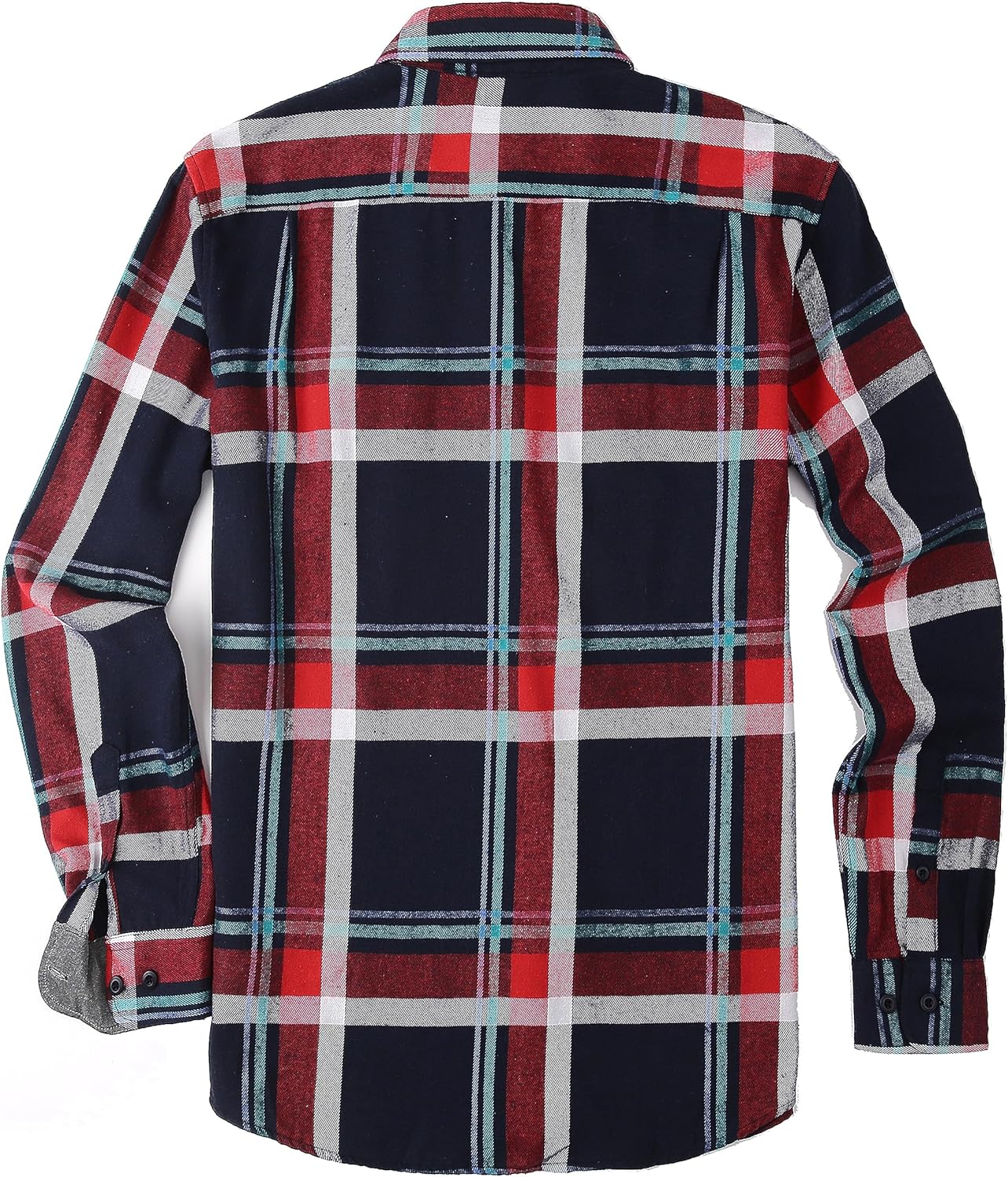 Alex Vando Men's Casual Plaid Flannel Shirt