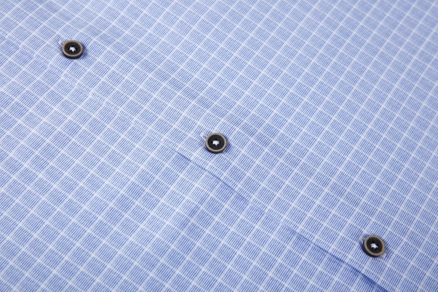 Alex Vando Mens Button Down Shirts Wrinkle Free 4-Way Stretch Print Business Casual Shirt