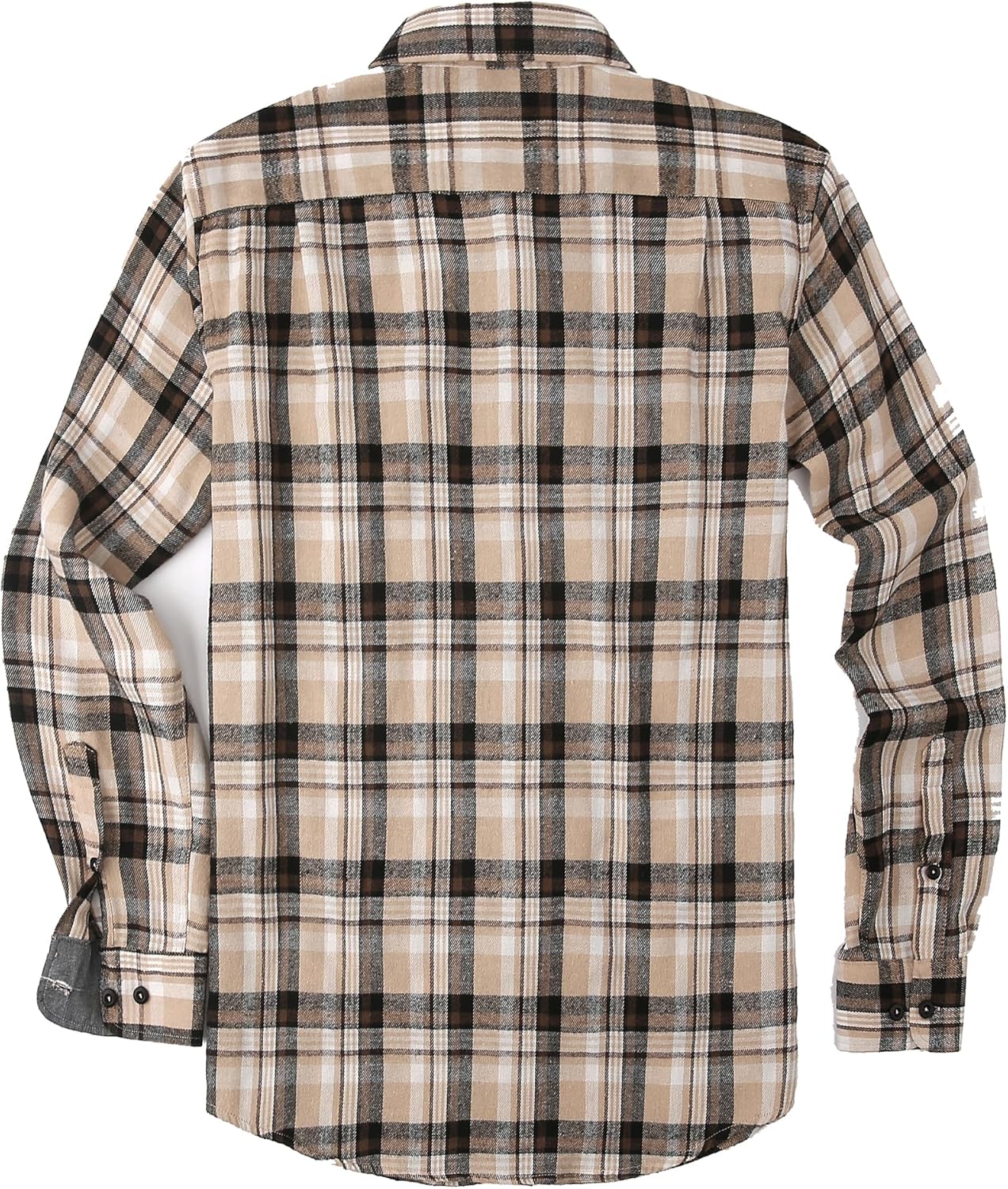 Alex Vando Men's Casual Plaid Flannel Shirt