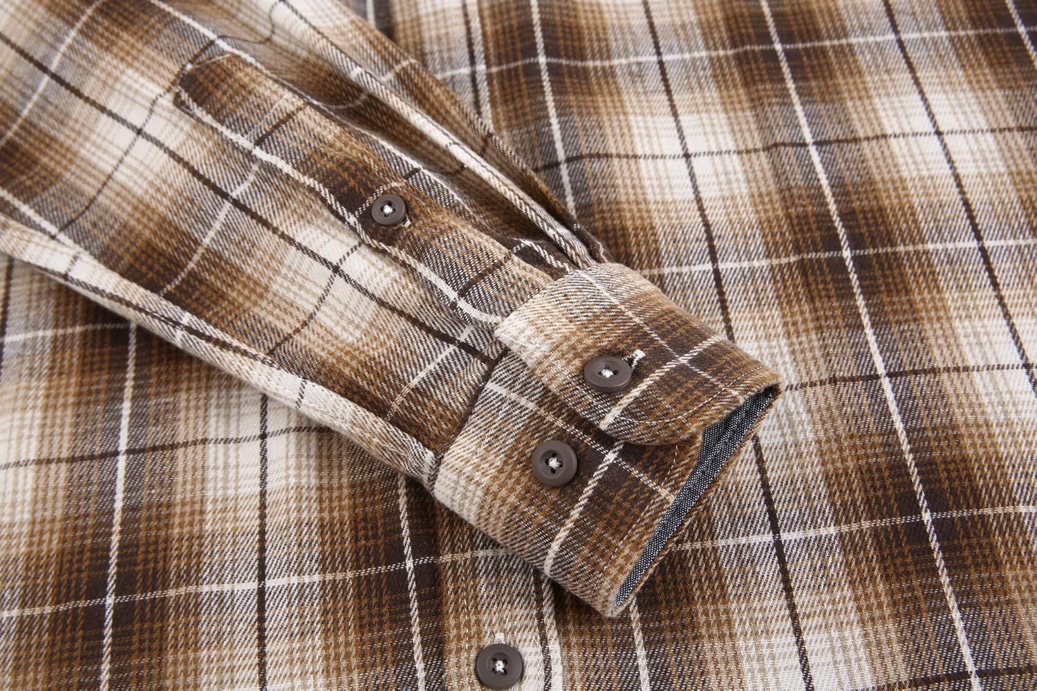 Alex Vando Men's Casual Plaid Flannel Shirt