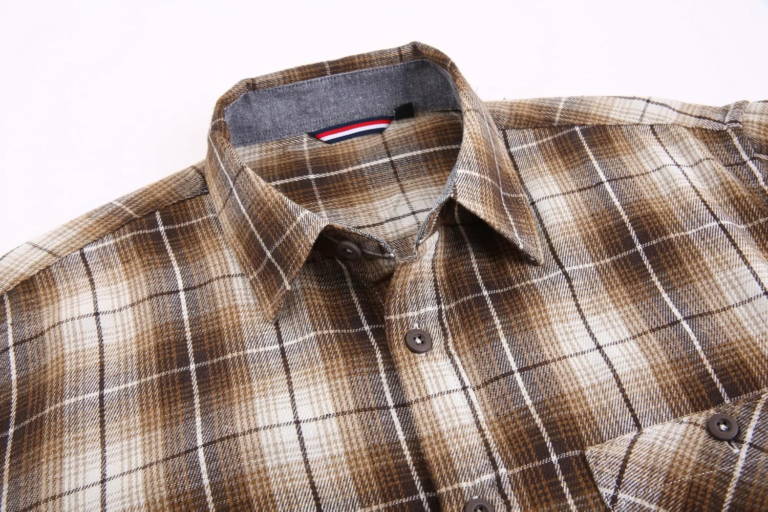 Alex Vando Men's Casual Plaid Flannel Shirt