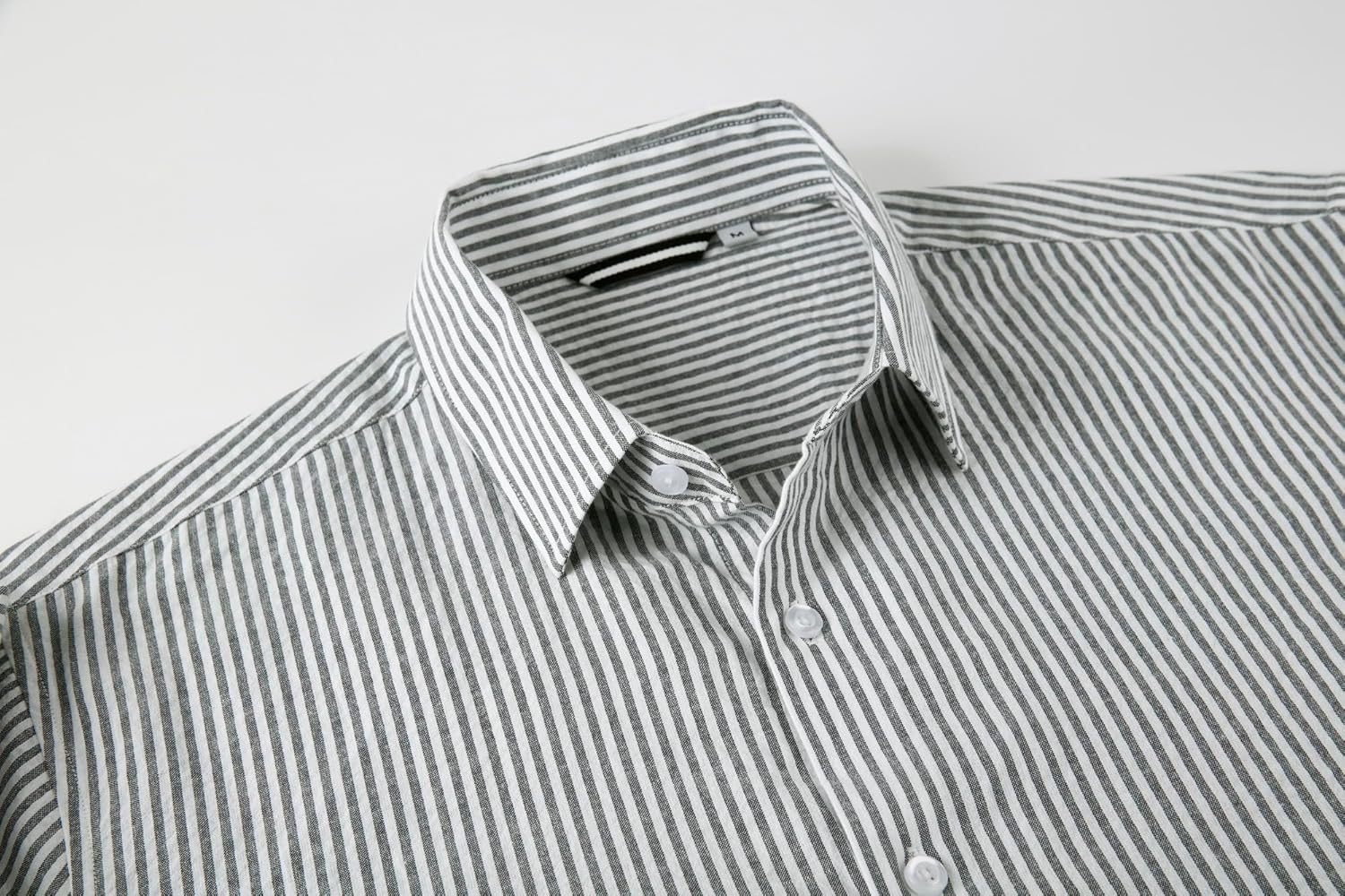 Alex Vando Mens Seersucker Dress Shirts Striped Business Casual Cotton Shirts for Men