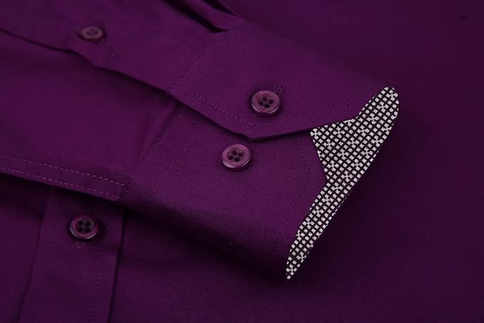 Alex Vando  Sleeve Stretch Business Dress Shirts for Men