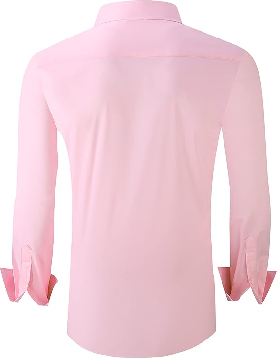 Alex Vando Mens Dress Shirts Regular Fit Long Sleeve Stretch Business Dress Shirts for Men
