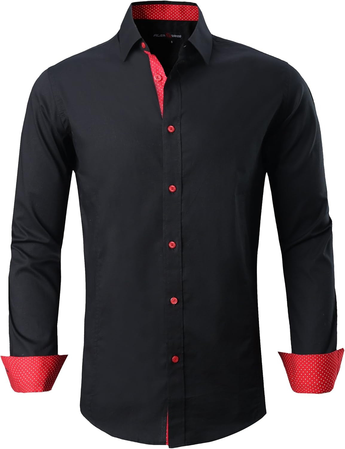Alex Vando  Sleeve Stretch Business Dress Shirts for Men