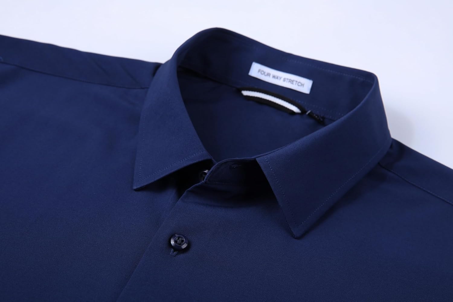 Alex Vando Mens Dress Shirts 4-Way Stretch Wrinkle Free Regular Fit Short Sleeve Men Button Down Shirt