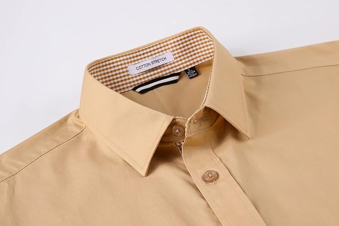 Alex Vando Mens Dress Shirts Regular Fit Long Sleeve Stretch Business Dress Shirts for Men